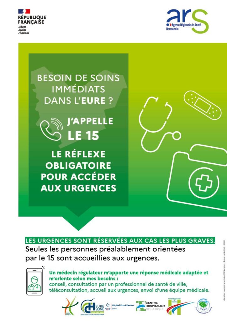 Un passage par le 15 obligatoire avant de se rendre aux urgences